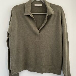 Everlane Cashmere Polo Sweater in Kalamata